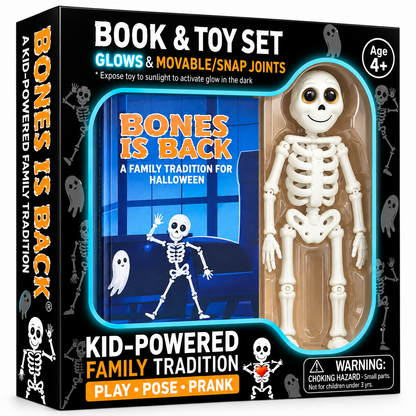Book & Glow in the Dark Skeleton Set