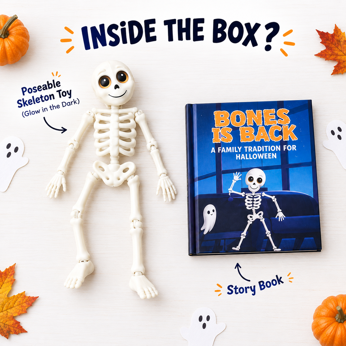 Book & Glow in the Dark Skeleton Set